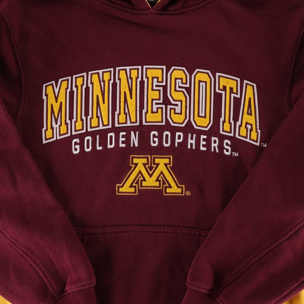Colosseum Minnesota Golden Gophers Hoodie Mens Medium Maroon Gold Pullover NCAA - Picture 3 of 10